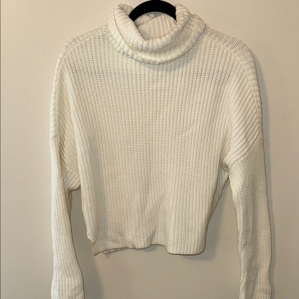 Cozy White Turtleneck Sweater